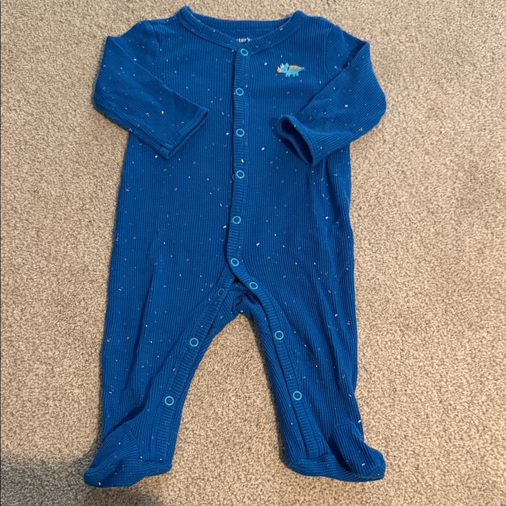 Blue Dinosaur Baby One Piece